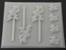308sp Silly Dog Chocolate or Hard Candy Lollipop Mold